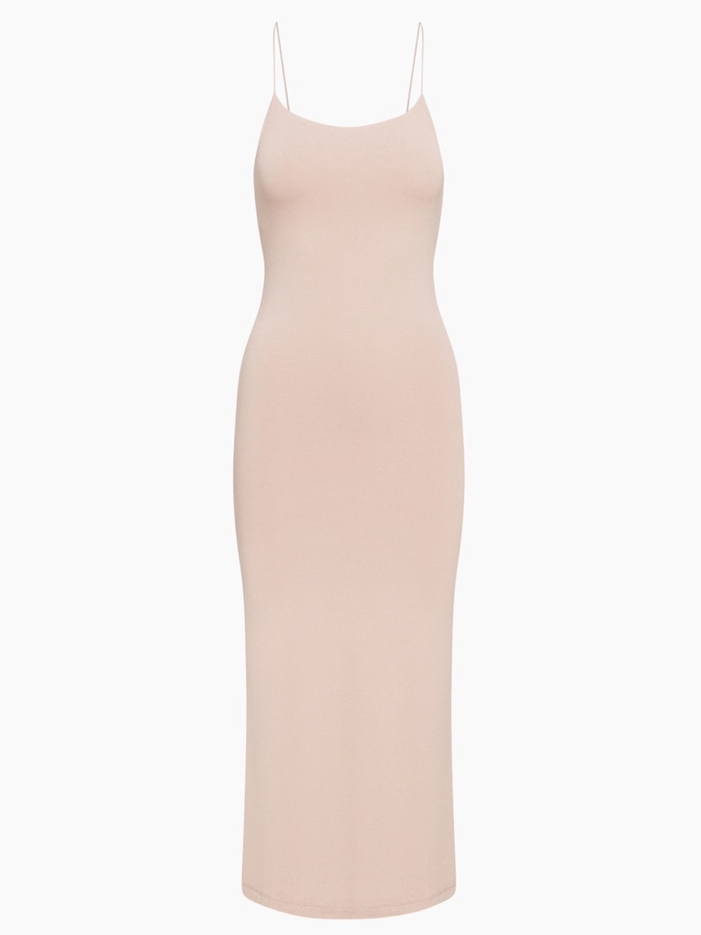 Wilfred Blush Slip Midi Dress with Spaghetti Straps